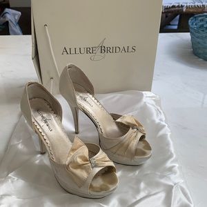 Bridal peep toe heels